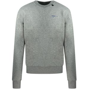 Gebroken wit blauw zwart pijl terug logo grijs sweatshirt