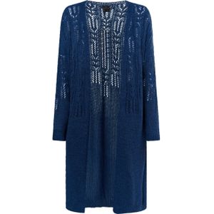 DreiMaster - Longcardigan - Blauw-Grijs - Dames