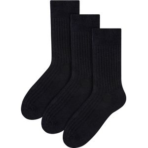 Steven - 3 Paar Heren Alpaca Wol Sokken | Winter Dikke Warm Wandelen Boot Sokken - Zwart