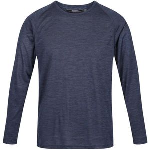 Regatta Heren Burlow Marl T-Shirt Met Lange Mouwen (Admiraal Blauw) - Maat 2XL