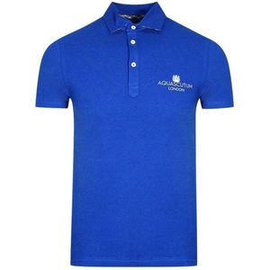 Aquascutum Volwassen Unisex London Logo Poloshirt (Royaal Blauw)