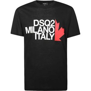 Dsquared2 DSQ2 Milano ItaliÃ« zwart T-shirt