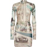 Philipp Plein - Long Dress Racing - Veelkleurig - Jerseyjurk