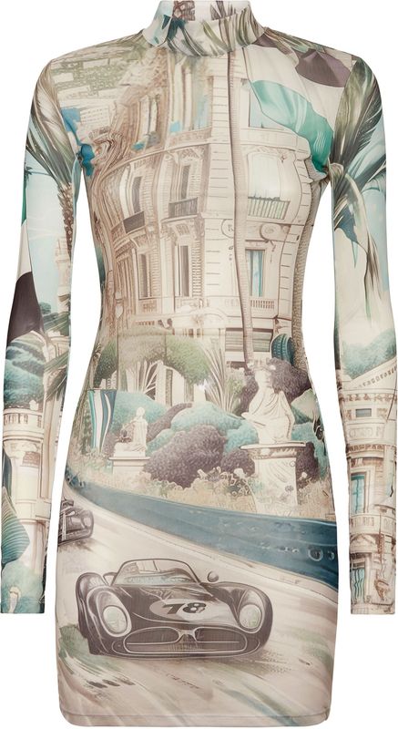 Philipp Plein - Long Dress Racing - Veelkleurig - Jerseyjurk