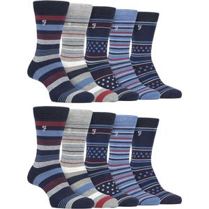 Heren 10 Paar Multi-Pack Heldere Bamboosokken
