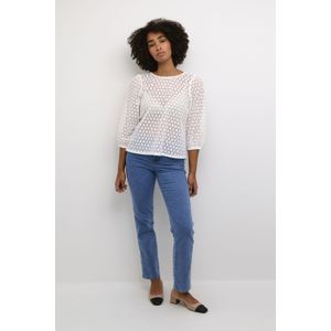 Blouse met lange mouwen Regular fit Chalk white