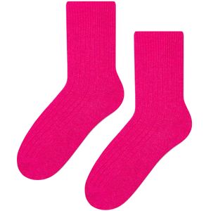 Steven - 1 Paar Dames Wol Jurk Sokken - Thermische Gebreide Sokken voor Winter - Roze