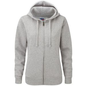 Russell Heren Authentieke Sweatshirt Met Volledige Ritssluiting / Hoodie (Licht Oxford) - Maat S