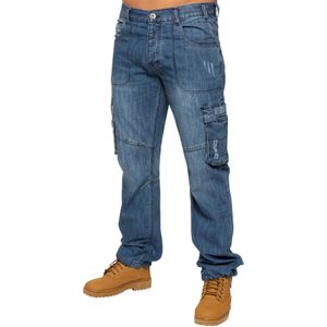 Enzo - Combat Denim Jeans - Blauw - Heren
