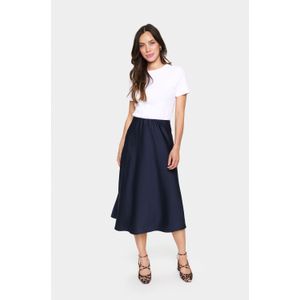 Plooirok - Baritone Blue - 97% Polyester, 3% Elastaan - Regular Fit