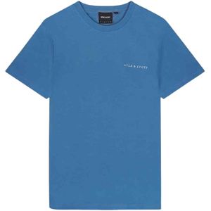 Lyle Scott - Riveria - T-shirt - Blauw - Geborduurd Logo