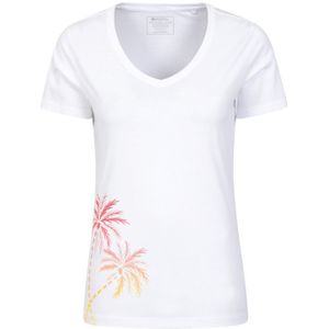 Mountain Warehouse Dames/Dames Palmboom V Hals T-shirt (Wit)