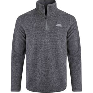 Weird Fish Heren Errill Textured Eco Friendly Quarter Zip Fleece Top (Vorstgrijs)