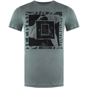 Reebok - S01751 - T-shirt - Khaki - Korte Mouw Crew Hals