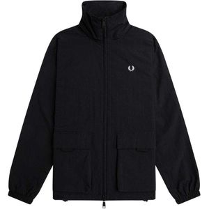 Fred Perry Heren Jas met Opgenaaide Zakken (Zwart)