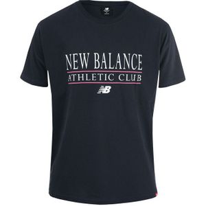 New Balance Essential Athletic Club T-shirt voor heren, marineblauw