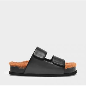 Dombai Sherling sandalen in zwart leer