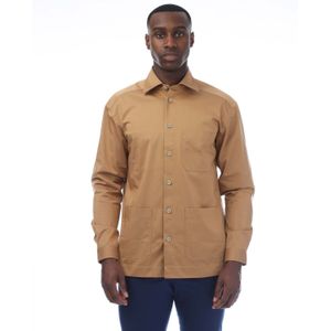 BOSS - P-Cory - Herenhemd - Beige - Met Meerdere Zakken