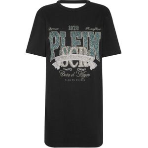 Philipp Plein - T-shirt Jurk Kort Strass - Zwart - Katoen