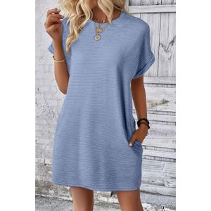 Textuur Pocket T-shirt Jurk