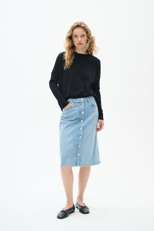Denim rok A-shape Light Washed Denim light blue