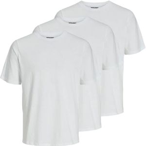 Jack And Jones Effen T-shirt met korte mouwen voor heren (3-pack) (Wit)