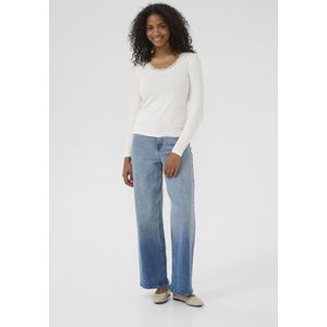 T-shirt - Wit - KAomi Slim Fit - Lange Mouwen