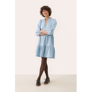 Overhemd met lang mouwen A-shape Whiteish Blue denim