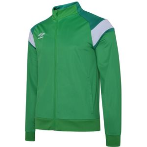 Umbro Gebreide jas voor kinderen (Smaragd/Lush Meadows/Brilliant White)