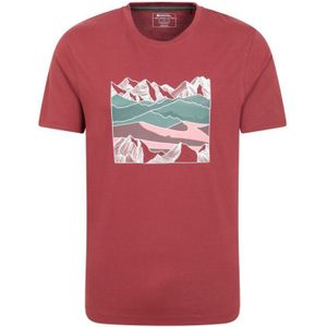 Mountain Warehouse Heren Lineair Organisch T-Shirt (BourgondiÃ«)