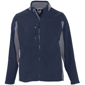 SOLS Heren Nordic Full Zip Contrast Fleece Jacket (Navy/Medium Grijs) - Maat L