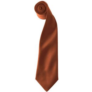 Premier Kleuren Heren Satin Clip Tie (Pakket van 2) (Kastanje)