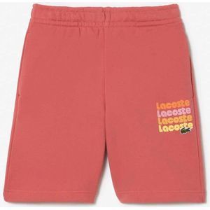 Lacoste - Juniors Print Fleece - Korte Broek - Rood