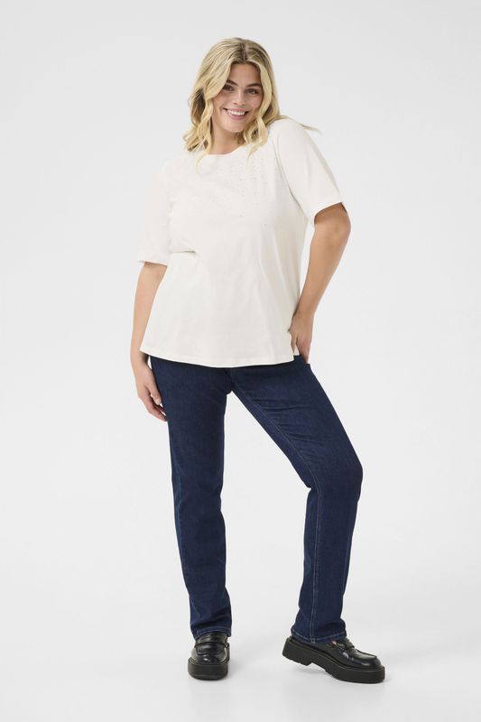 KAFFE - CURVE - Shirt - Zilver - Kwartmouw