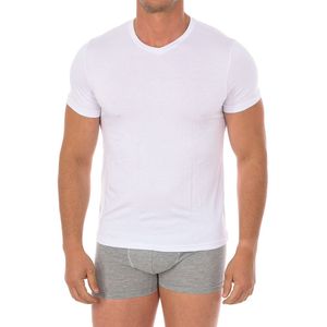 Bamboe korte mouwen V-hals onderhemd 603 heren