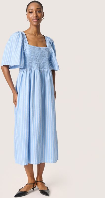 Jurk A-shape blue white