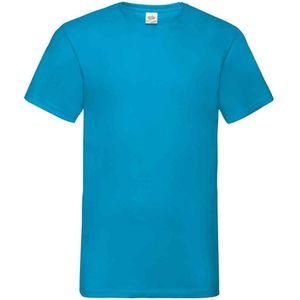 Fruit of the Loom Heren Valueweight V Neck T-shirt (Azuurblauw)