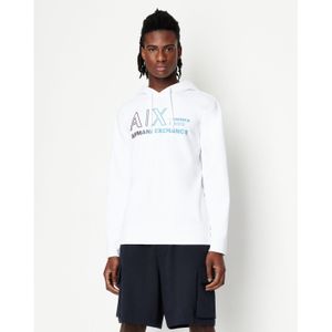 Men's Armani Exchange Pullover Hoodie in White