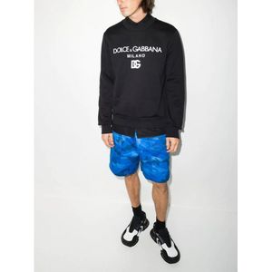Dolce & Gabbana Jersey Sweatshirt met DG Borduursel Zwart
