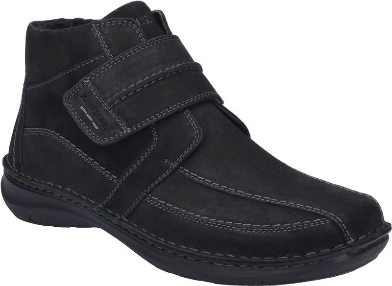 New - Anvers 95 - Enkellaarsjes - Zwart - Nubuckleer - Warm Gevoerd