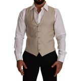 Dolce & Gabbana - Classic Fit Cotton Vest - Beige - Gilet