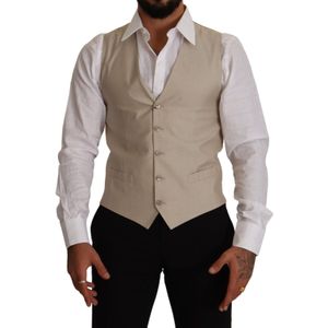 Dolce & Gabbana - Classic Fit Cotton Vest - Beige - Gilet