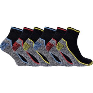 Bamboe Werksokken - Kwart - Ademend - 6 Paar - Voor Stalen Neus Laarzen