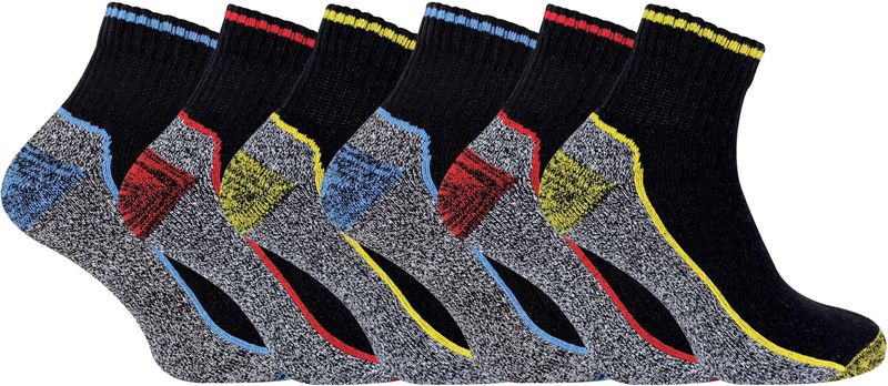 Bamboe Werksokken - Kwart - Ademend - 6 Paar - Voor Stalen Neus Laarzen