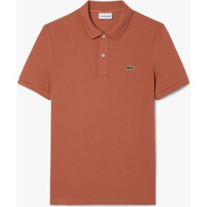 Heren Lacoste Slim-Fit L.12.12 Pique Poloshirt in Rood