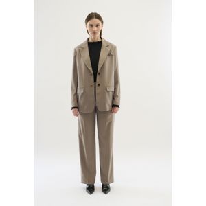 Pants Suiting Straight fit Walnut dark brown