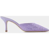 Paris Texas - Hollywood 75 Mules - Paars - Kristal - Slip-on Sluiting