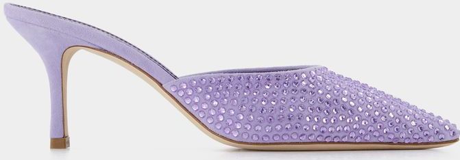 Paris Texas - Hollywood 75 Mules - Paars - Kristal - Slip-on Sluiting