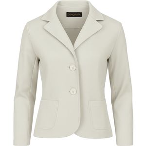 Getailleerde stretchgabardineblazer van katoen-viscosemix