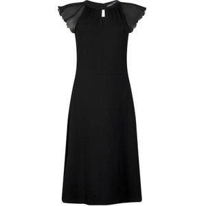 Juffrouw Jansen semi-transparante jurk Denver met open detail zwart